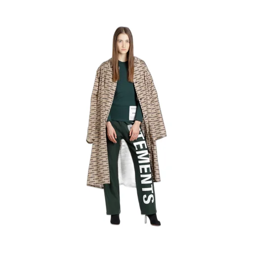 Logo All-Over Print Coat