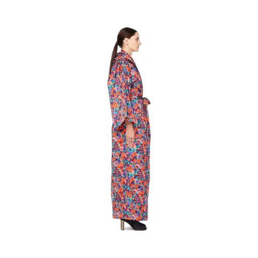 Floral Print Hooded Raincoat