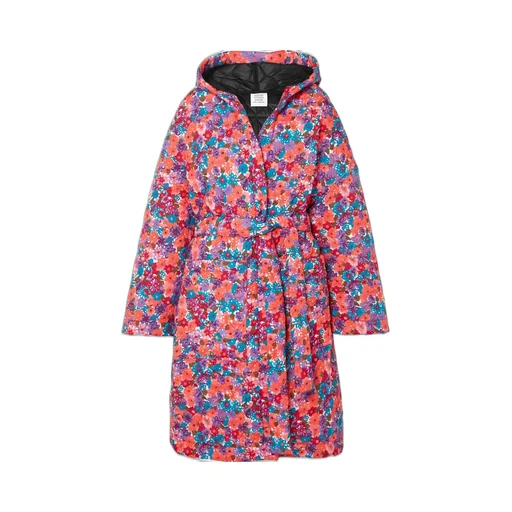 Floral Quilted Hooded Coat