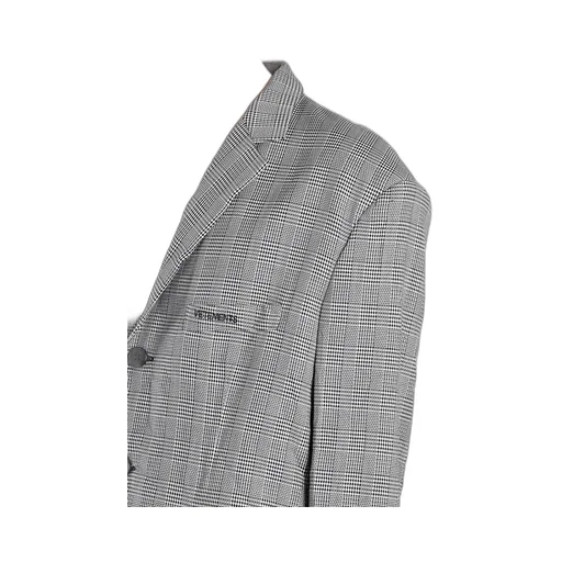 Grey Plaid Oversized Blazer