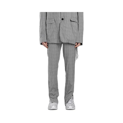 Grey Plaid Trousers