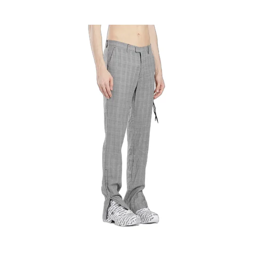Grey Plaid Trousers