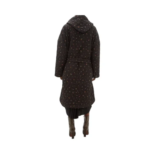 Floral Quilted Hooded Coat