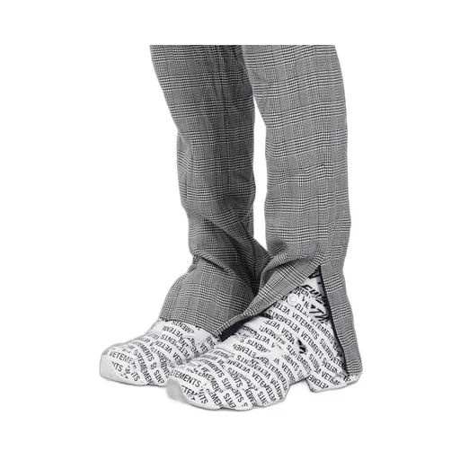 Grey Plaid Trousers