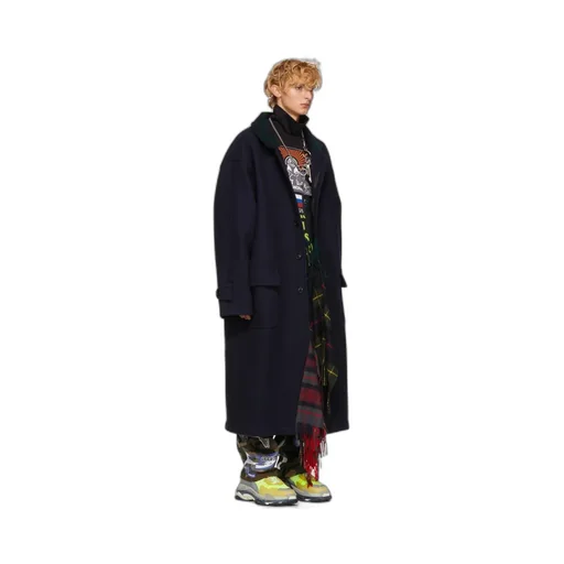 Layer Scarf Overcoat