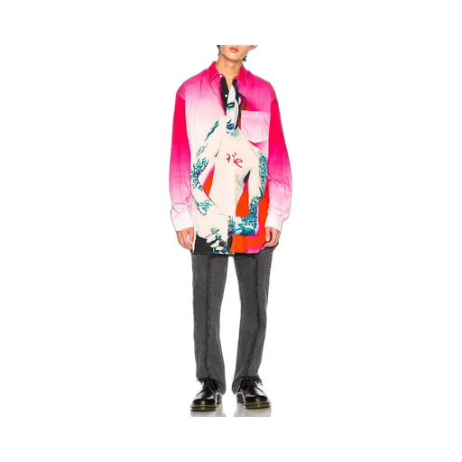 Marilyn Manson Print Button-Down Shirt