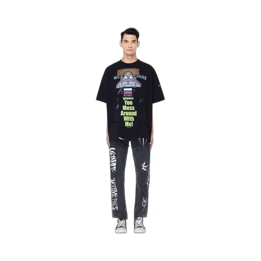 Russia Patches Oversized T-Shirt