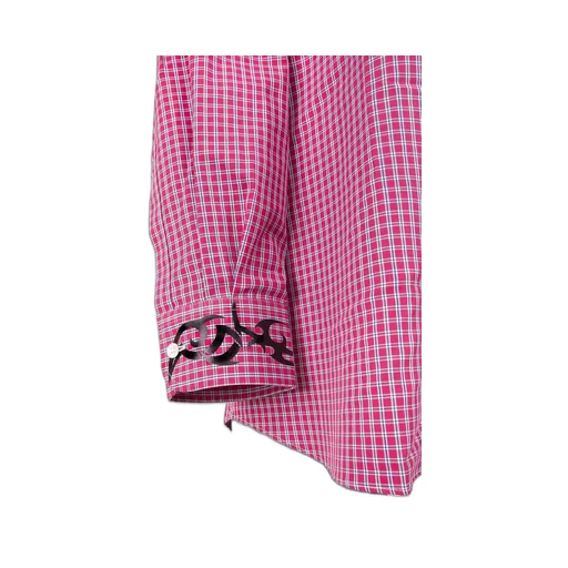 Red Tribal Checkered Shirt