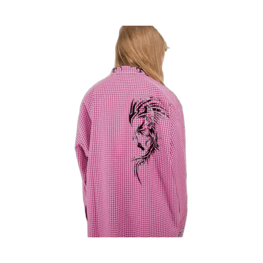 Red Tribal Checkered Shirt