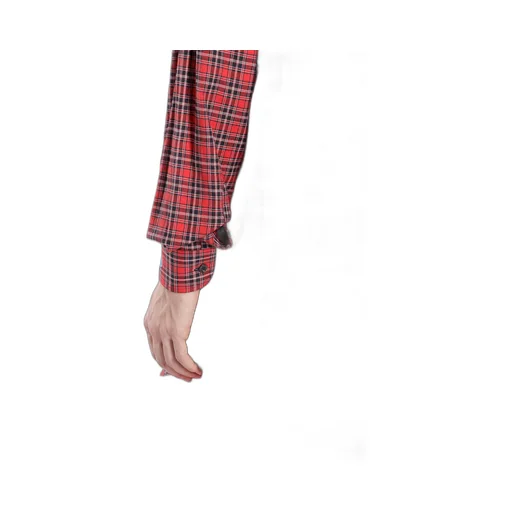 Red Sticker Plaid Shirt