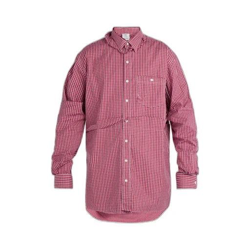 Red Checkered Distressed Shirt