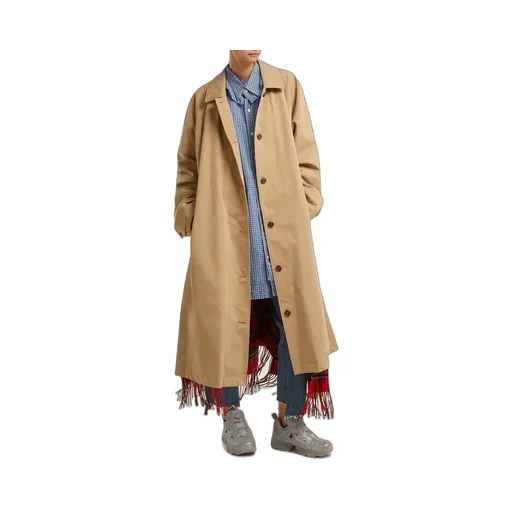 Tartan Plaid Lined Trench Coat