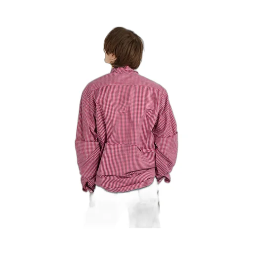 Red Checkered Distressed Shirt