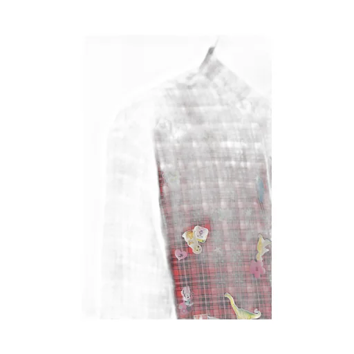 Red Sticker Plaid Shirt