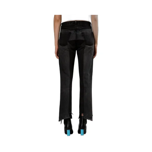 Black Deconstructed Jeans