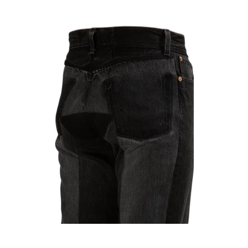 Black Deconstructed Jeans