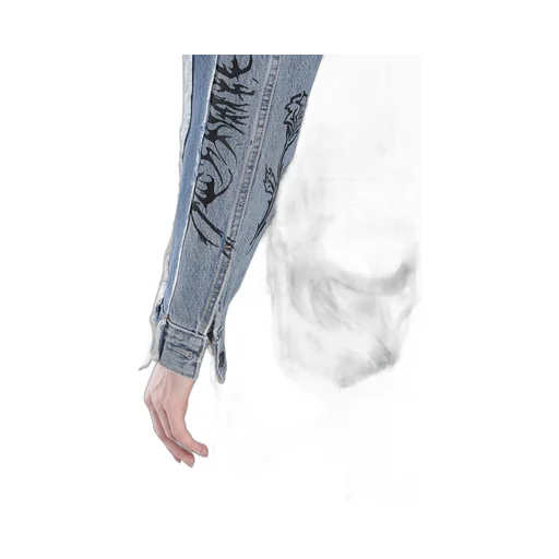 Tribal Deconstructed Denim Jacket
