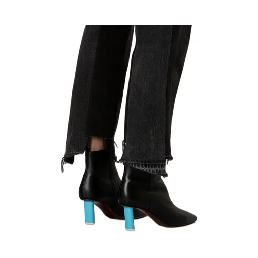 Black Deconstructed Jeans