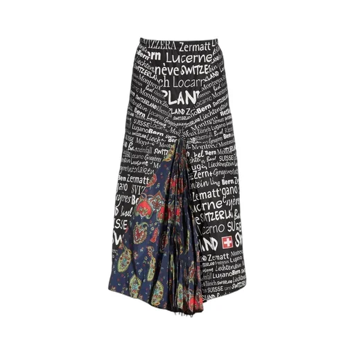 Swiss Print Wrap Skirt