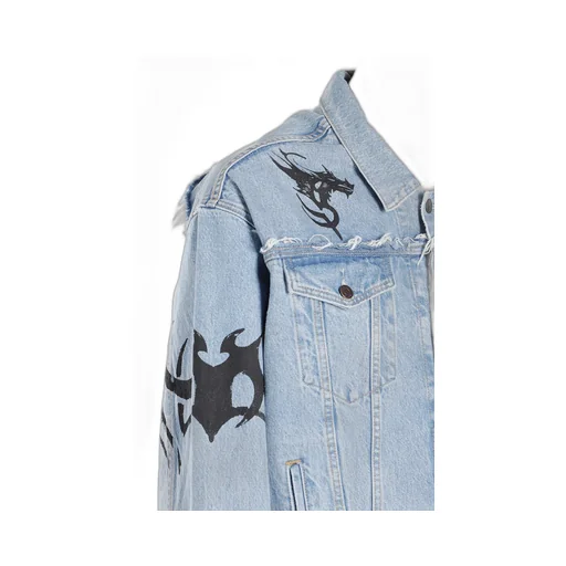 Tribal Deconstructed Denim Jacket