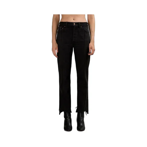 Black Deconstructed Jeans