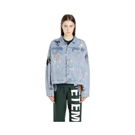 Tribal Deconstructed Denim Jacket