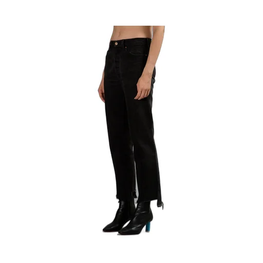 Black Deconstructed Jeans