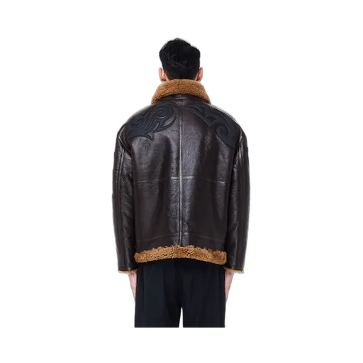 Tribal Shearling Biker Jacket