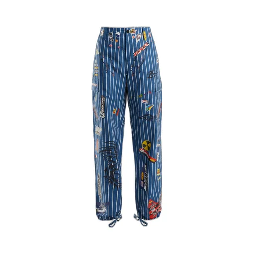 Stripe Sticker Cargo Pants