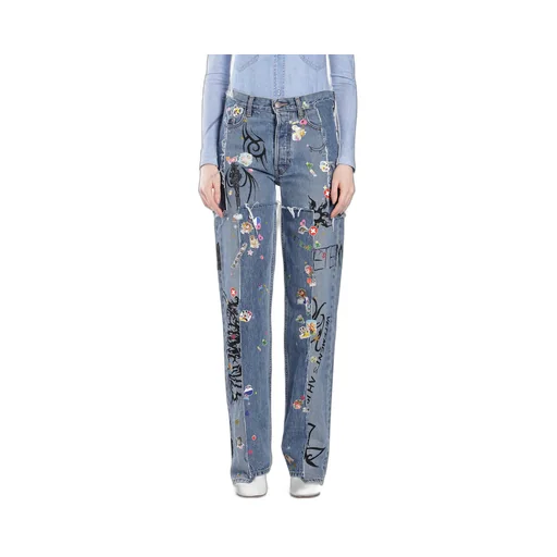 Tribal Sticker Jeans Blue