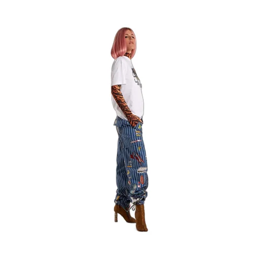 Stripe Sticker Cargo Pants