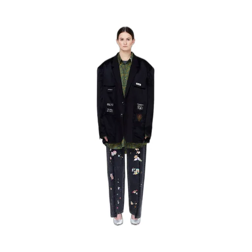 Sticker Print Button-Down Shirt