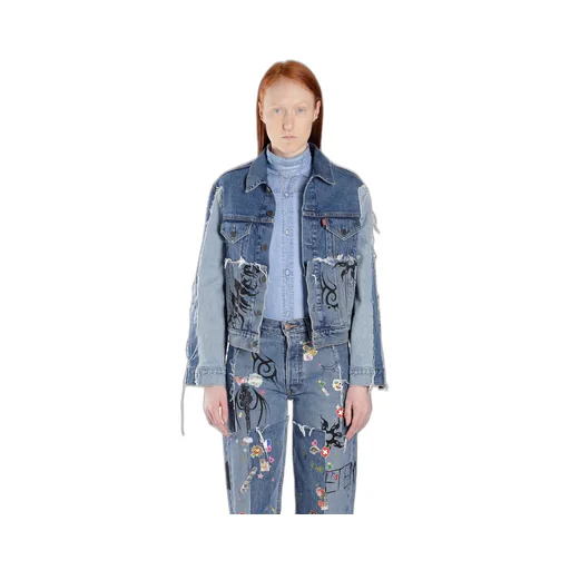 Tribal Deconstructed Denim Jacket
