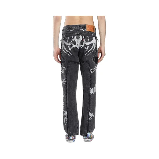 Tribal Deconstructed Jeans Grey