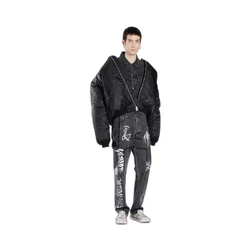 Tribal Deconstructed Jeans Grey