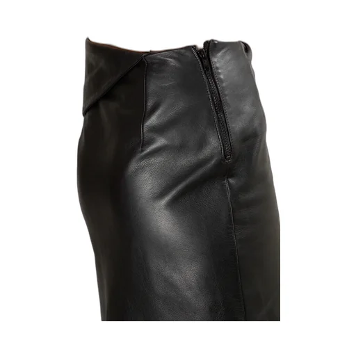 Asymmetric Leather Skirt