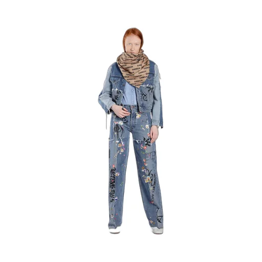 Tribal Sticker Jeans Blue