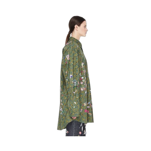 Sticker Print Button-Down Shirt