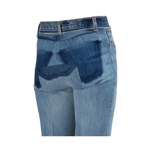 Blue Patchwork Jeans