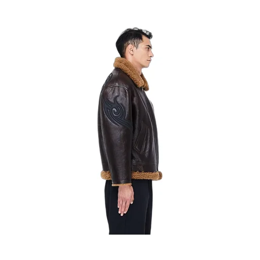 Tribal Shearling Biker Jacket