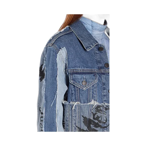 Tribal Deconstructed Denim Jacket
