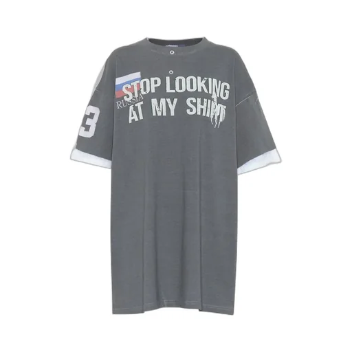 Stop Looking At My Shirt Oversized T-Shirt