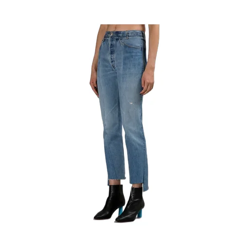 Blue Patchwork Jeans