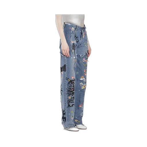 Tribal Sticker Jeans Blue