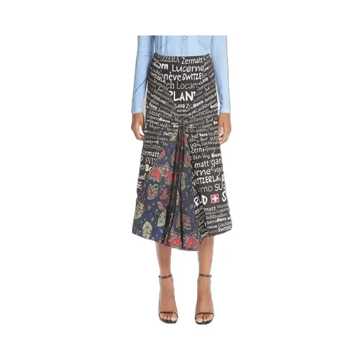 Swiss Print Wrap Skirt