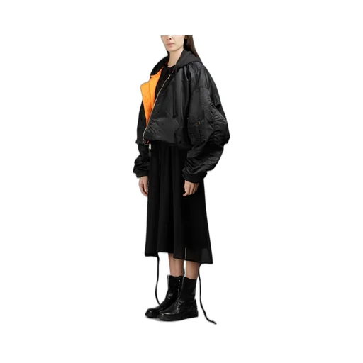 Alpha Reversible Cropped Bomber Jacket