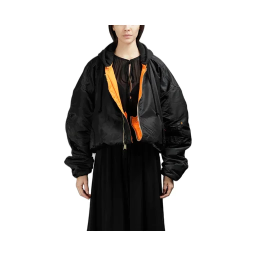Alpha Reversible Cropped Bomber Jacket