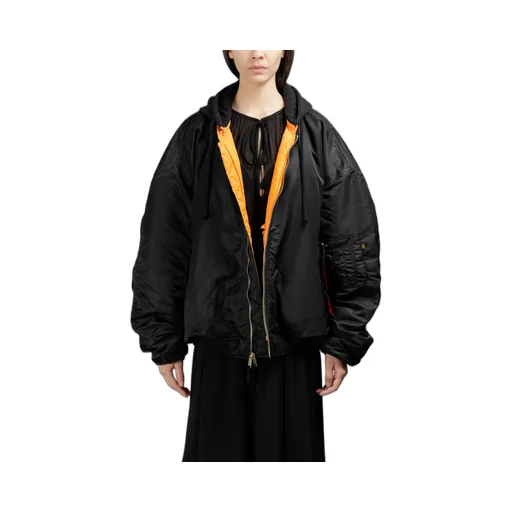 Alpha Reversible Cropped Bomber Jacket