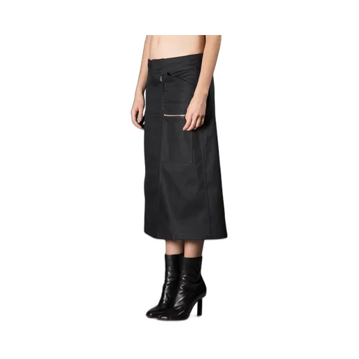 Black Cargo Skirt