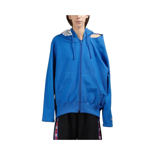Blue Open Shoulder Champion Hoodie